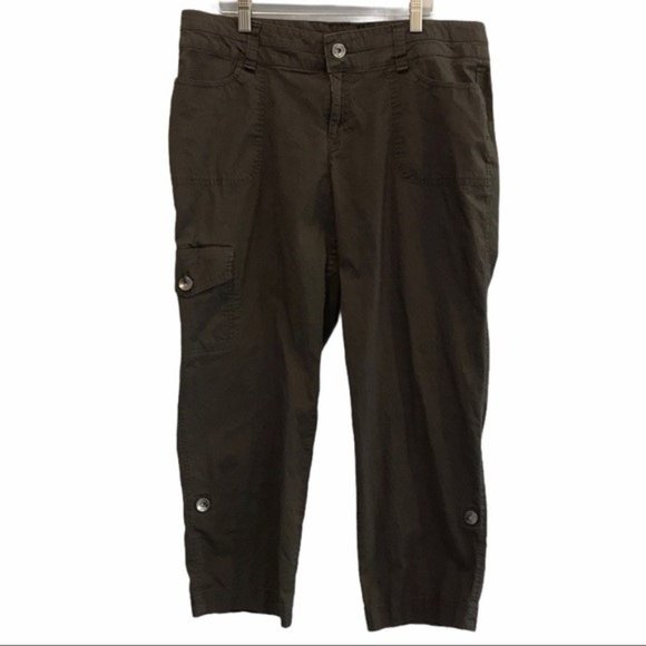4/$20 DKNY brown capris pants size 16 2 lengths - Picture 1 of 11